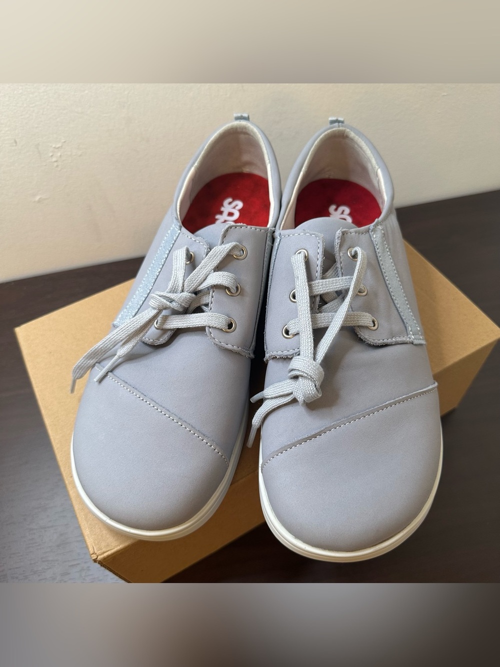 SAS Marnie Women's Blue Gray Leather Lace-Up Comfort Ortho Sneakers Size 10.5 W